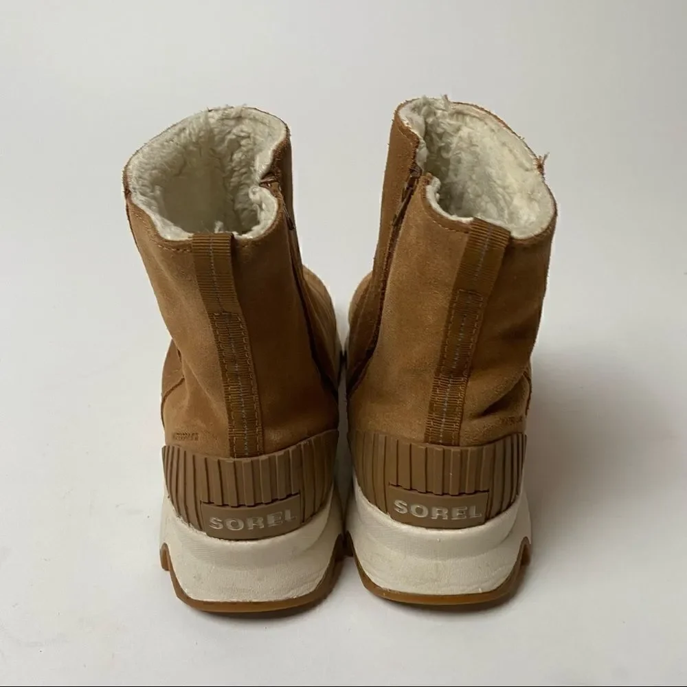 Sorel Kinetic Sport Short Boots Camel Brown Suede 8 Elk